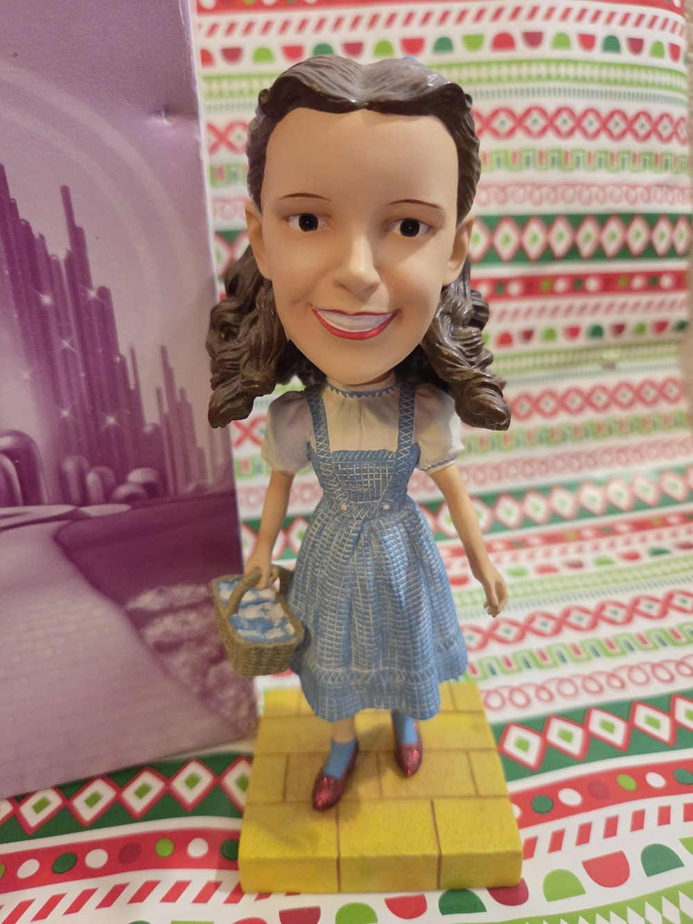 Dorothy-Inspired Blue Dress Bobble Head Figurine - Kids Toys